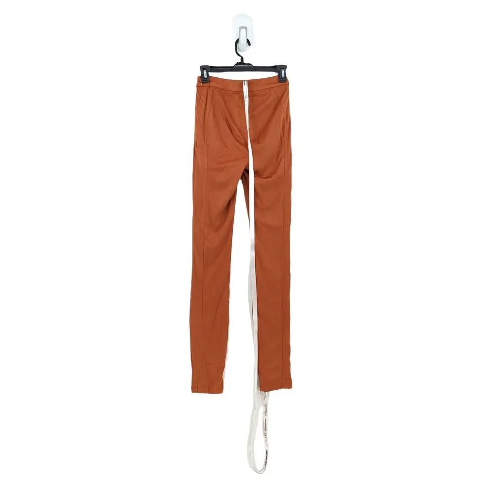 HOUSE OF CB Women XS Sazan Leggings Tan Brown Faux Suede High Waist Rise NEW